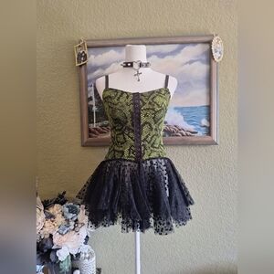 Betsey Johnson Snake Print Peplum Top